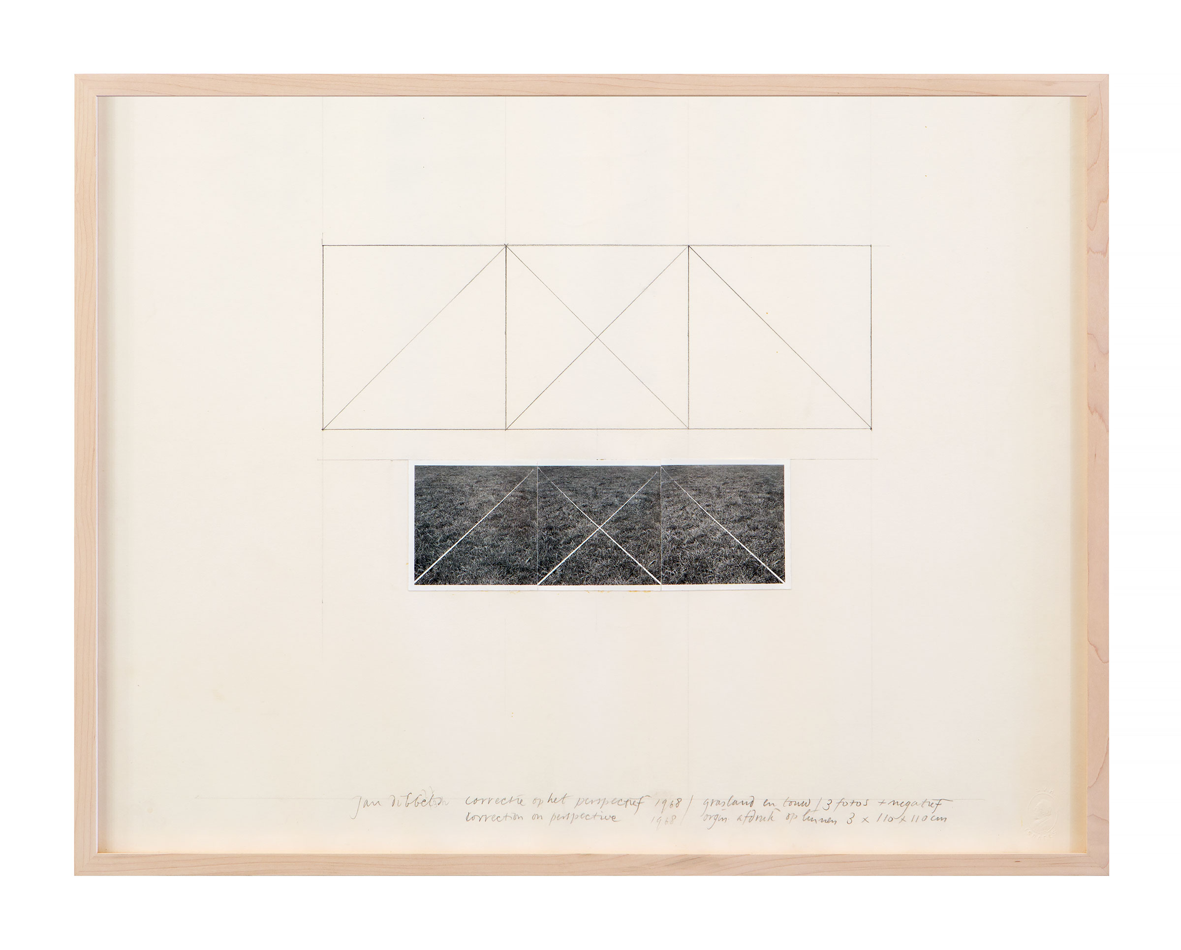 Jan Dibbets, Perspective Correction - Grass and Rope, 1968